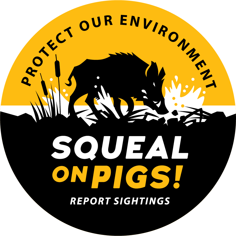 protect our environment. squeal on pigs logo